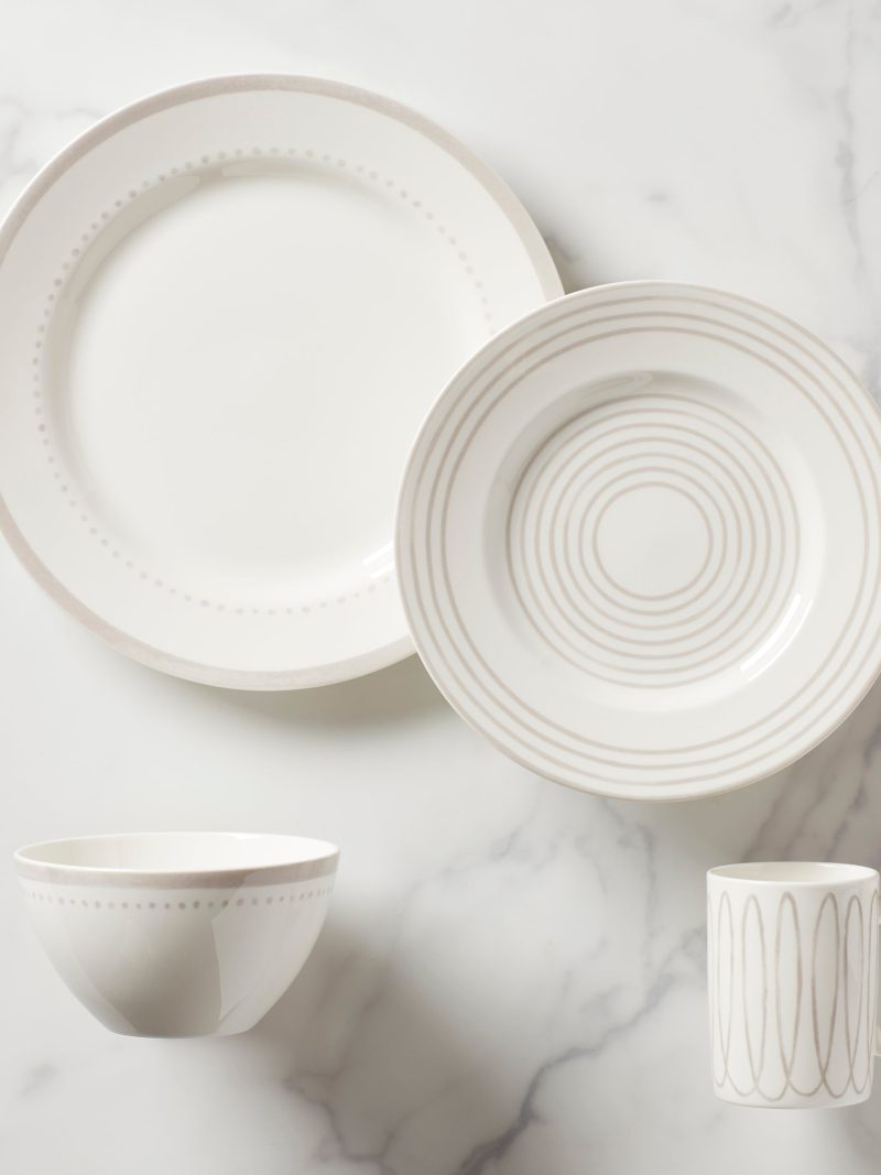 Charlotte Street Grey West 4-Piece Place Setting